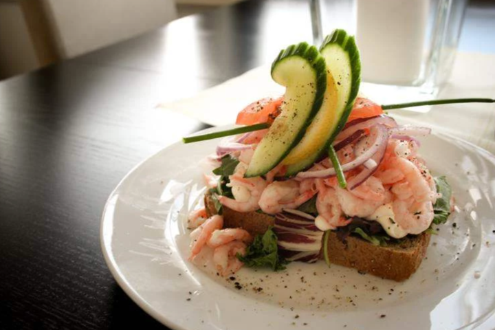 a plate of food on a table